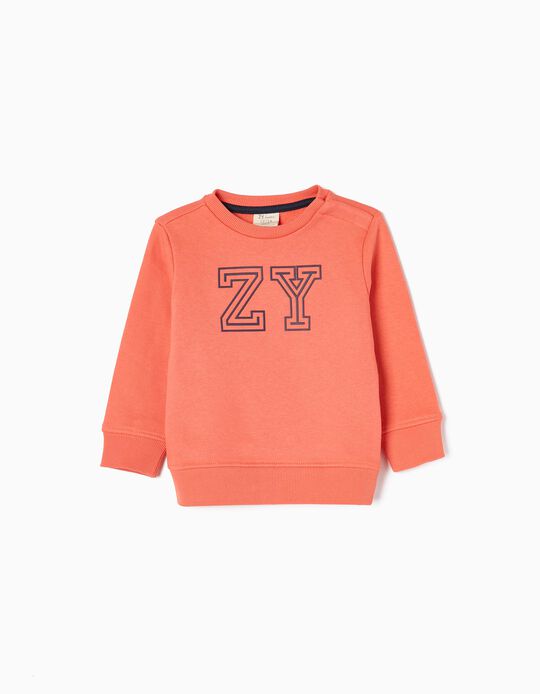 Cotton Sweatshirt for Baby Boys 'ZY', Orange
