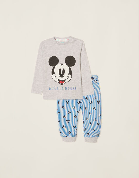 Pyjama Bébé Garçon 'Mickey', Gris/Bleu