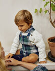Macacão com Xadrez em Algodão para Bebé Menino 'You&Me', Verde/Azul Escuro