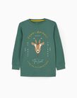 Long Sleeve T-Shirt for Boys 'The Goat', Green