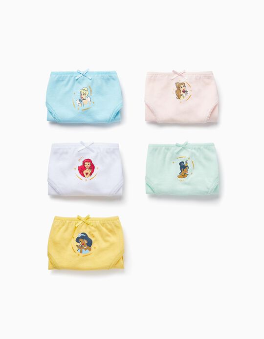 Pack 5 Cuecas de Algodão para Menina 'Princesas da Disney', Multicolor