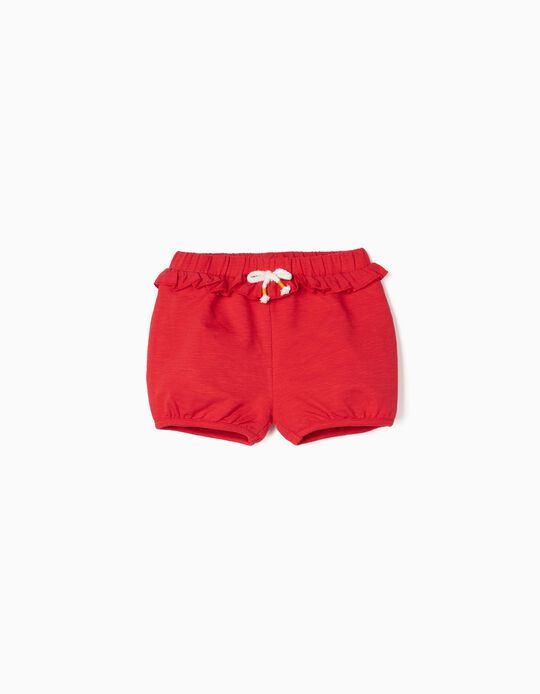 Shorts with Ruffles for Baby Girls, Red