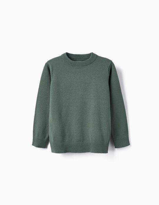 Knitted Jumper for Boys, Green