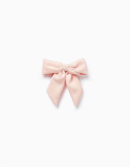 Corduroy Hair Clip for Girls, Pink