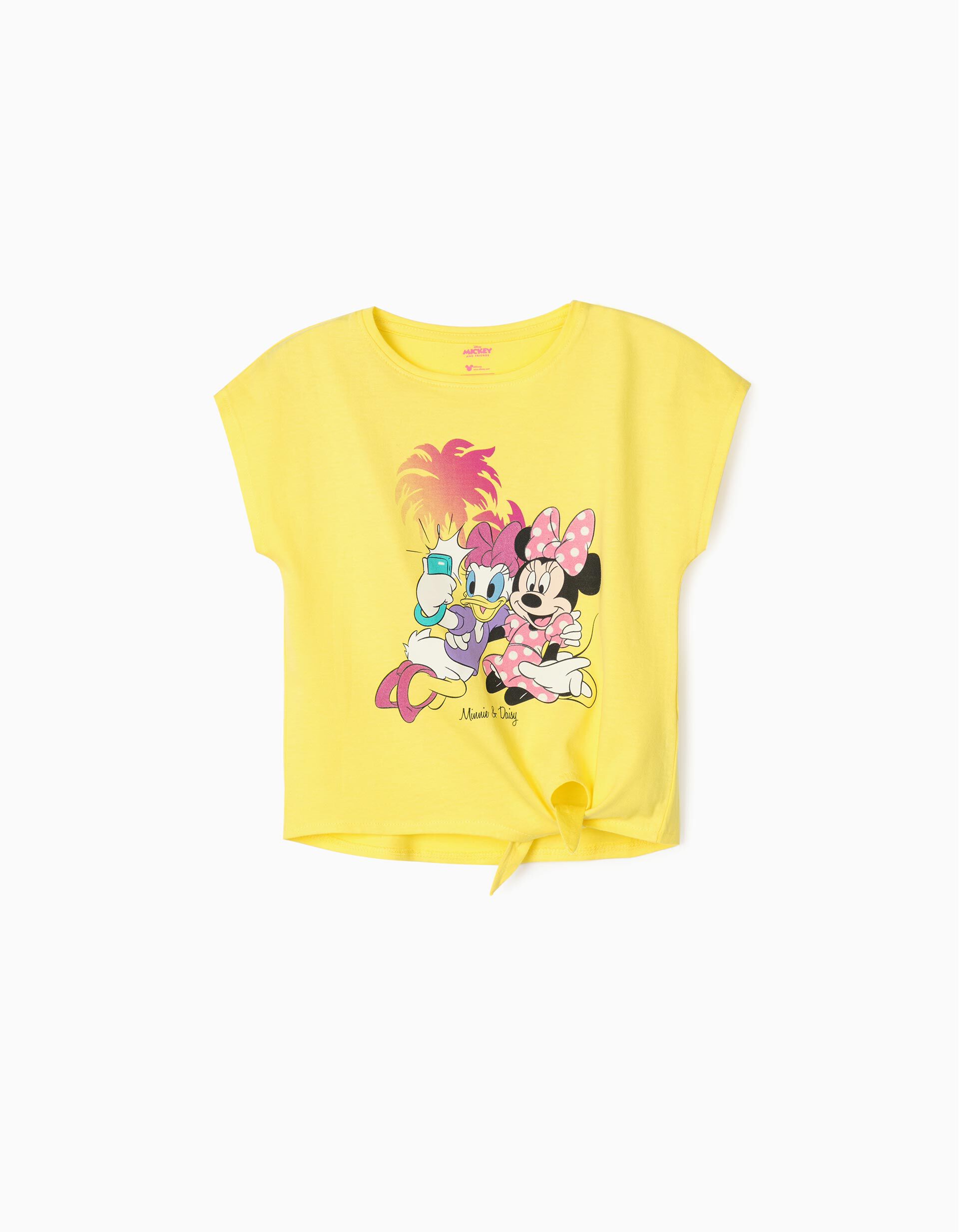 Disney Fille Minnie Mouse T-Shirt Jaune