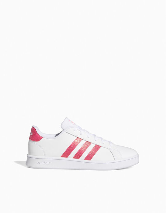 Trainers for Girls 'Adidas Grand Court', White/Pink