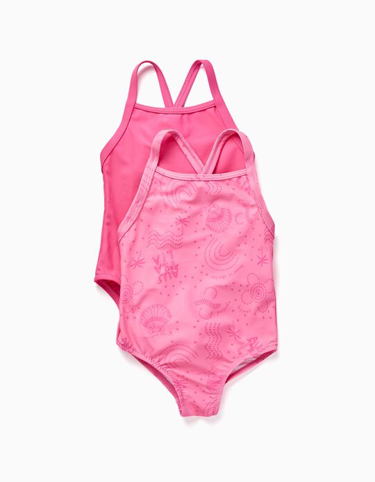 2 Swimsuits for Baby Girls 'Shells', Pink