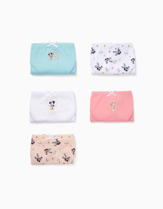 5-Pack Cotton Briefs for Girls 'Minnie', Pink