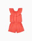Jumpsuit for Girls 'Hearts', Coral