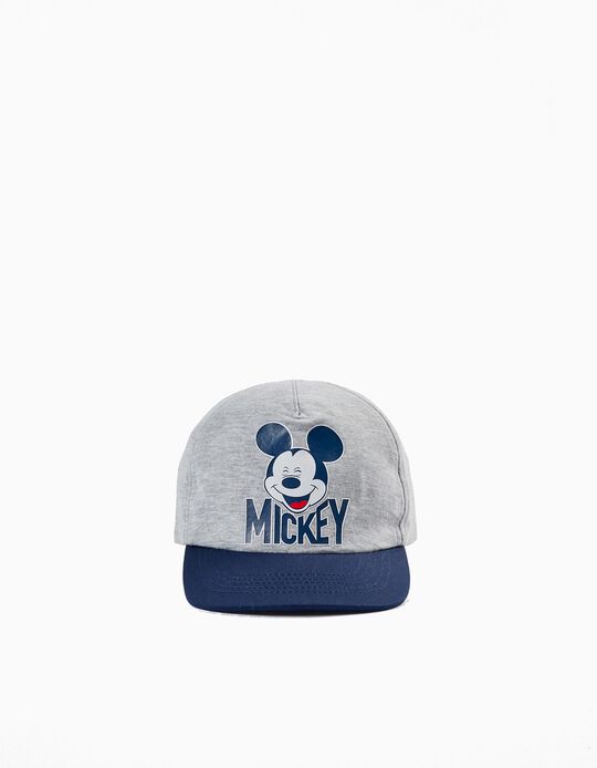 Cotton Cap for Boys 'Mickey', Grey/Dark Blue