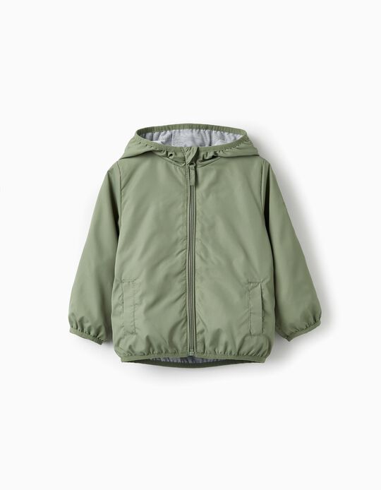 Hooded Windbreaker Jacket for Baby Boys, Green