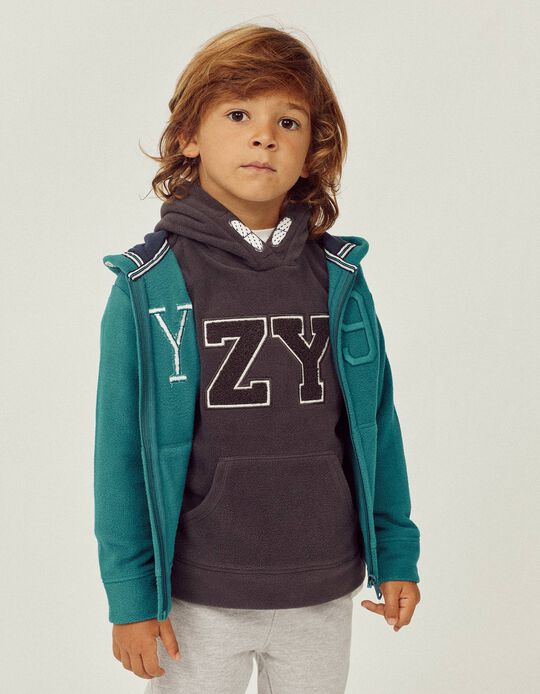 Polar Fleece Sweatshirt for Boys 'ZY', Grey