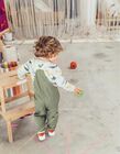 Dungarees for Baby Boys, 'Welcome to Egypt', Green