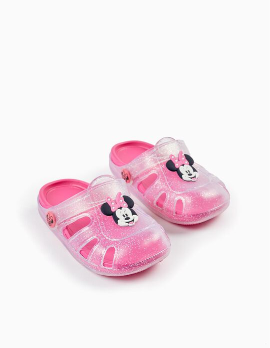 Sandalias Clogs para Bebé Niña 'Minnie - ZY Delicious', Transparente/Rosa