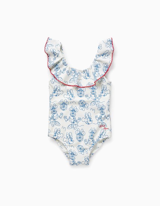 UPF80 Swimsuit for Baby Girls 'Minnie', White