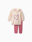 Sweatshirt and Leggings for Baby Girls 'Heart', Pink