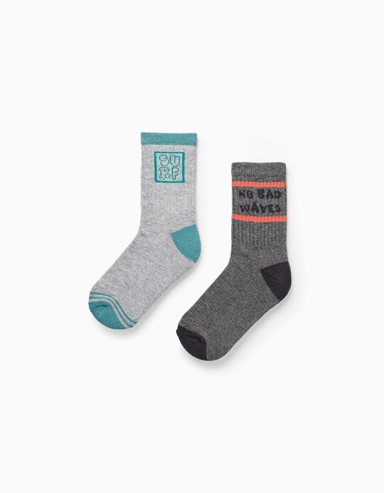 Pack of 2 Pairs of Socks for Boys, Multicolour
