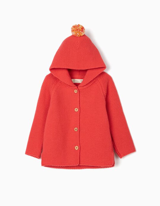 Hooded Cardigan for Baby Girls, Pink