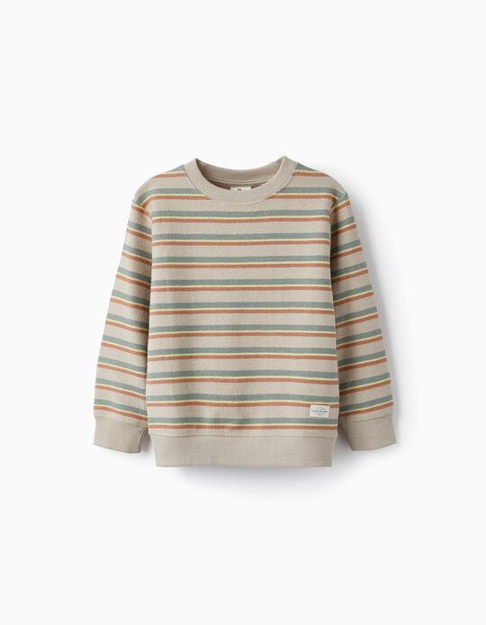 Buy Online Striped Knit Jumper for Boys, Beige