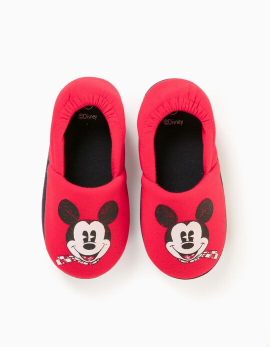 Christmas Slippers for Boys 'Mickey', Red