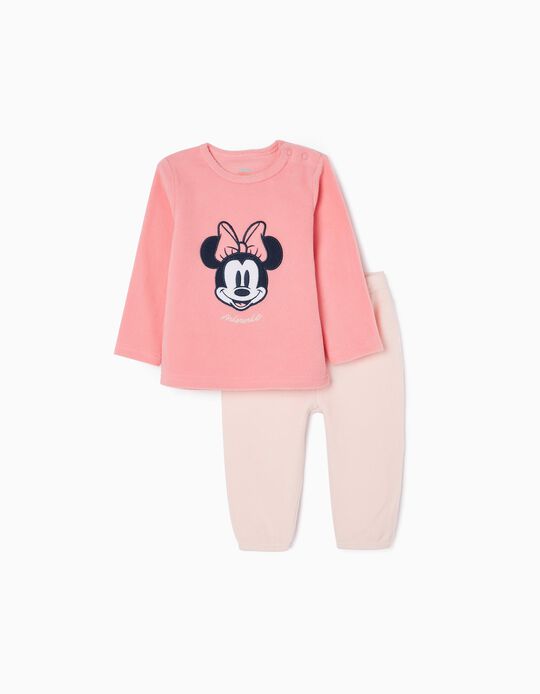 Pijama Polar para Bebé Menina 'Minnie', Rosa