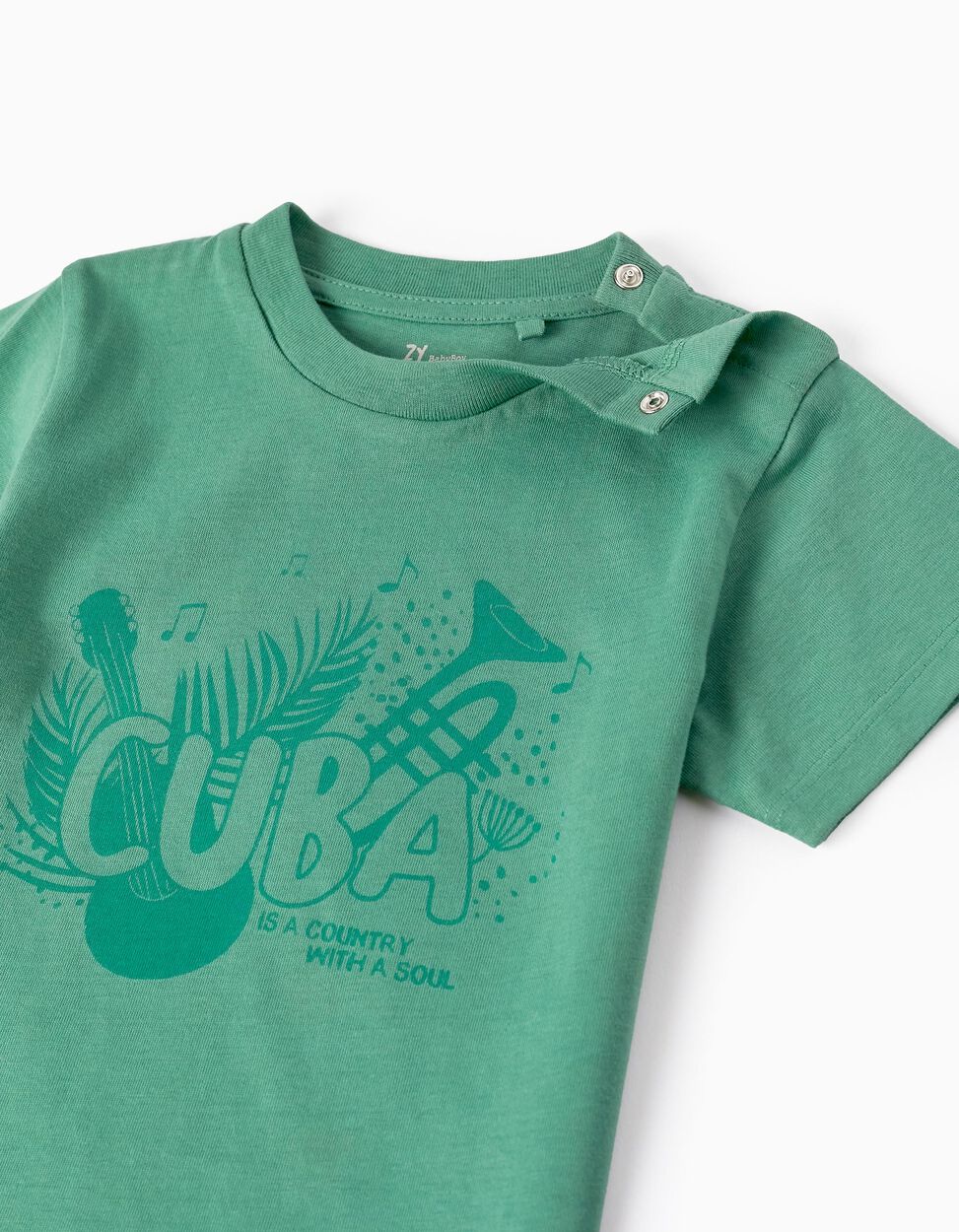 Comprar Online T-shirt de Algodão para Bebé Menino 'Cuba', Verde