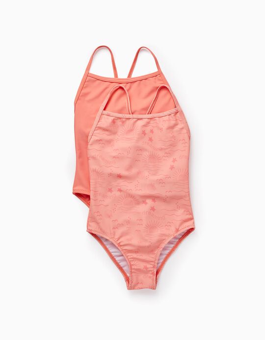 2 Swimsuits for Girls 'Sun', Coral