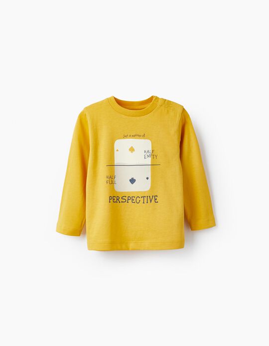 Comprar Online T-shirt de Manga Comprida de Algodão para Bebé Menino 'Perspective', Amarelo