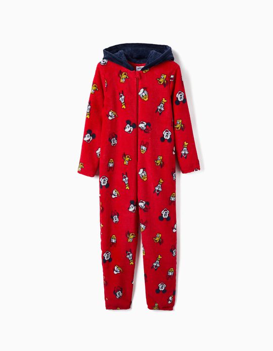Comprar Online Pijama-Macacão com Capuz com Orelhas para Menino 'Mickey & Amigos', Vermelho
