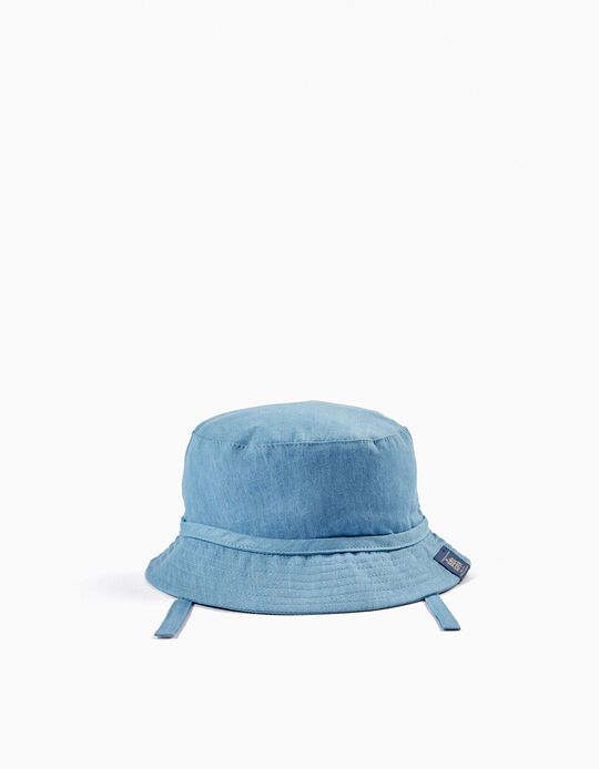Hat with Straps for Baby Boys, Blue