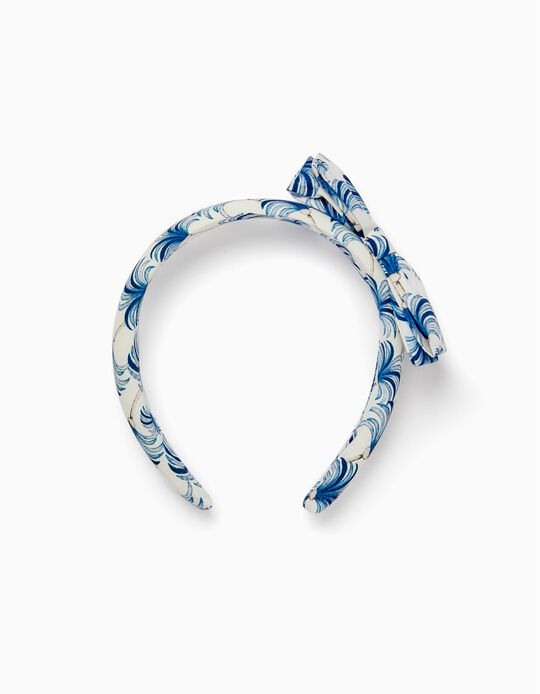 Comprar Online Bandolete com Laço para Menina, Branco/Azul