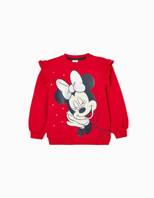 Cotton Sweatshirt for Girls 'Minnie', Red