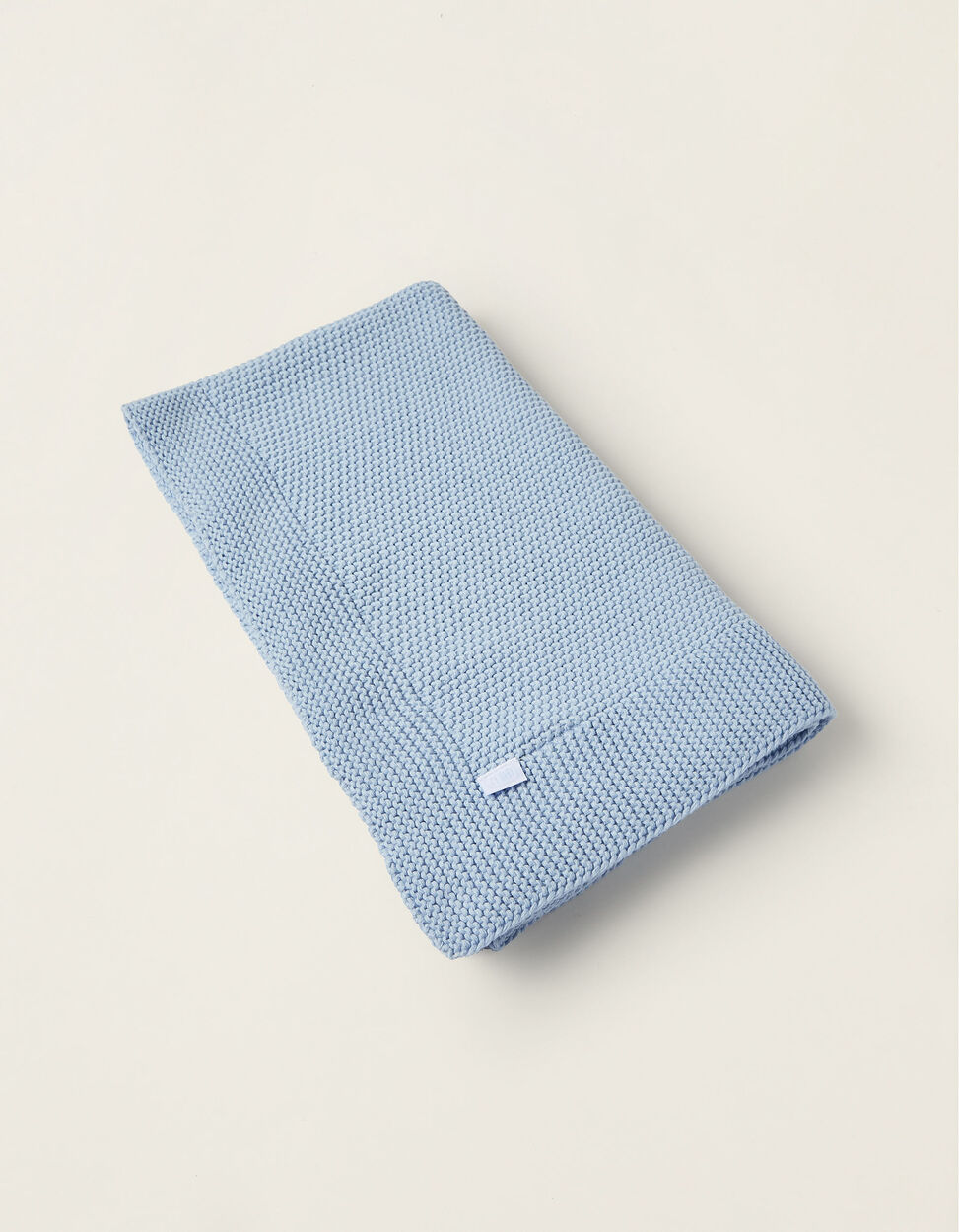 Knitted Blanket Plain 75X90Cm Zy Baby Blue