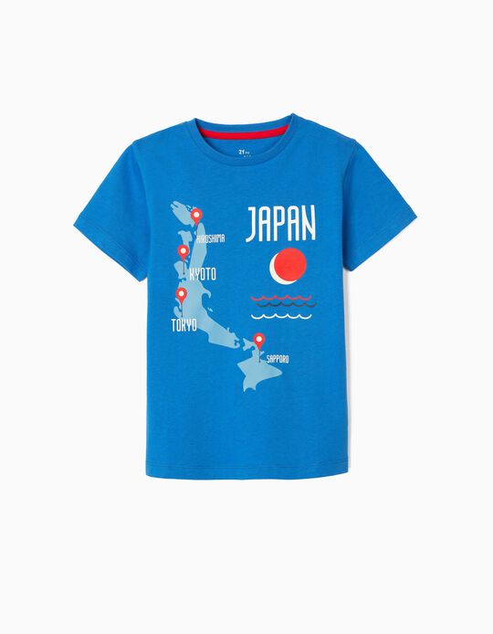 T-Shirt for Boys 'Japan', Blue
