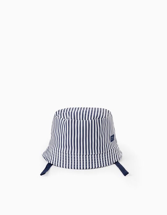 Comprar Online Chapéu às Riscas para Bebé e Menino, Branco/Azul Escuro