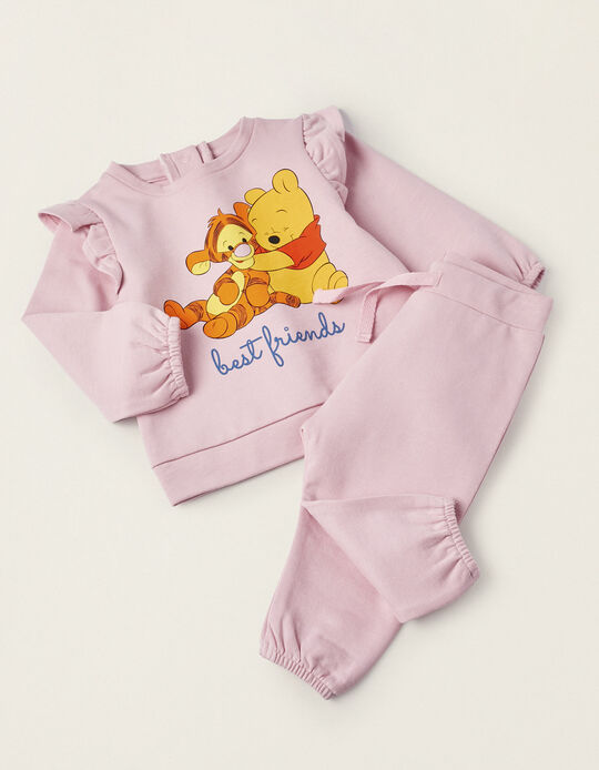 Sweatshirt + Cotton Joggers for Newborn Girls 'Winnie The Pooh', Pink