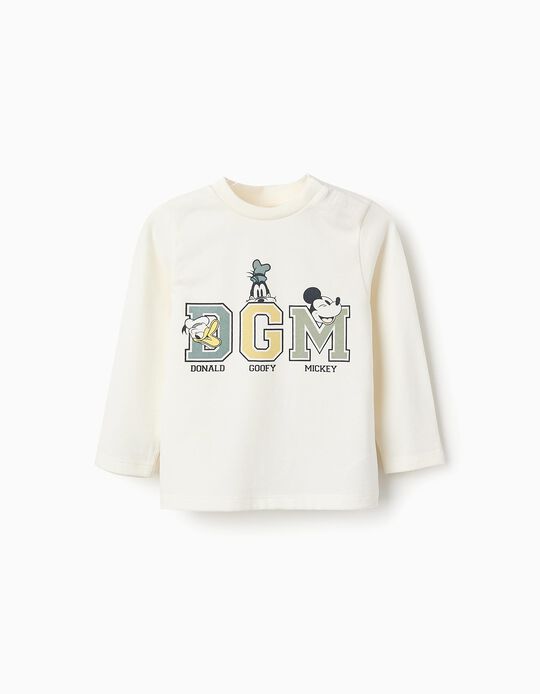 Buy Online Long-sleeved T-shirt for Baby Boys 'Mickey & Friends', White