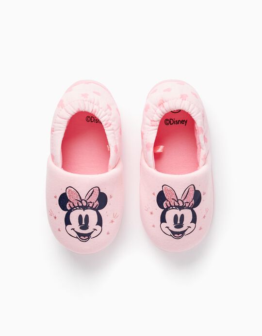 Sparkly Fabric Slippers for Girls 'Minnie', Pink
