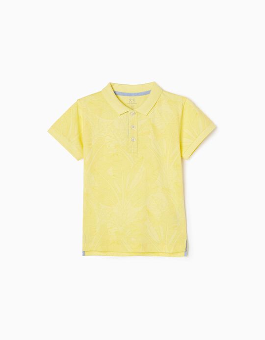 Cotton Polo Shirt for Boys 'Nature', Yellow