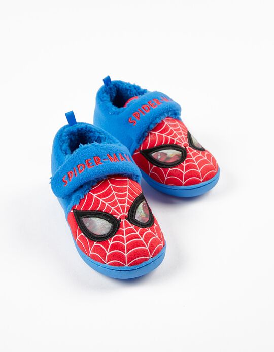 Pantufas com Pelo para Menino 'Spider-Man', Azul/Vermelho