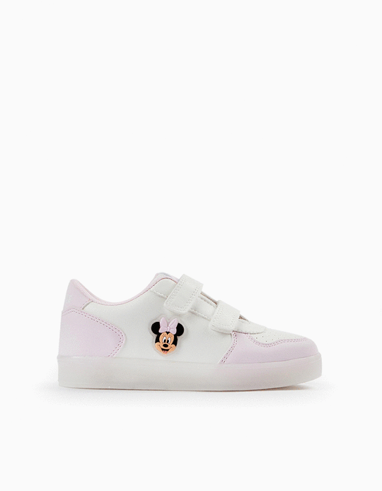 Comprar Online Sapatilhas Luminosas para Menina 'Minnie', Branco/Rosa
