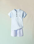 Pijama de Algodão com Estrelas para Bebé Menino, Azul