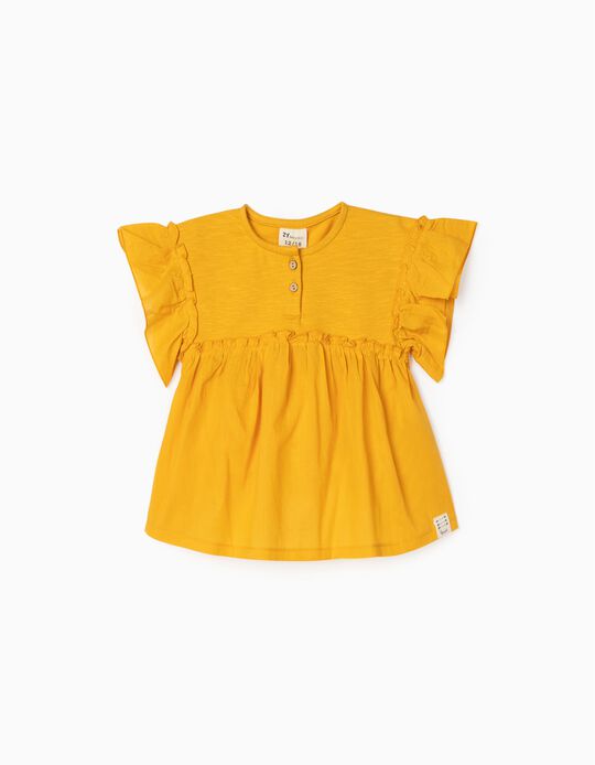 Camiseta para Bebé Niña 'Love', Amarilla