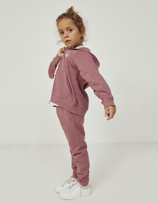 Tracksuit for Girls 'Stay Pawsitive', Pink