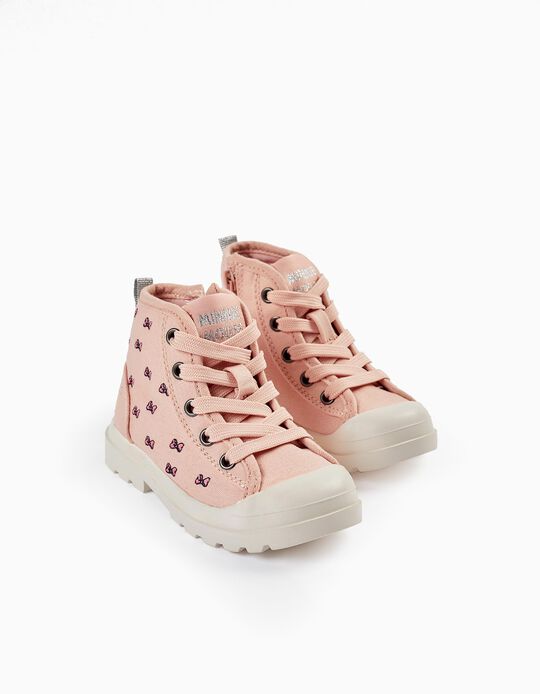 Buy Online High-top Sneakers for Baby Girls 'Minnie', Pink/White/Silver