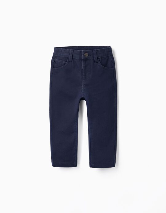 Cotton Trousers for Baby Boy, Dark Blue