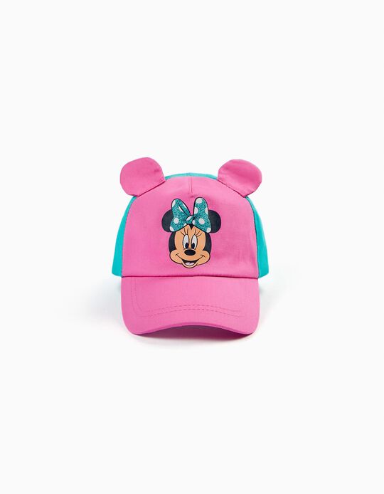 Cap for Baby Girls 'Minnie', Pink/Aqua Green