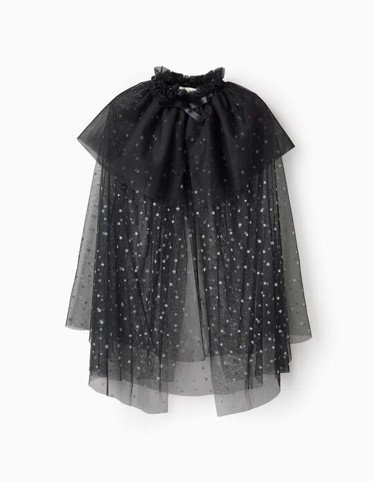 Comprar Online Saia Comprida de Tule com Glitter para Menina, Preto