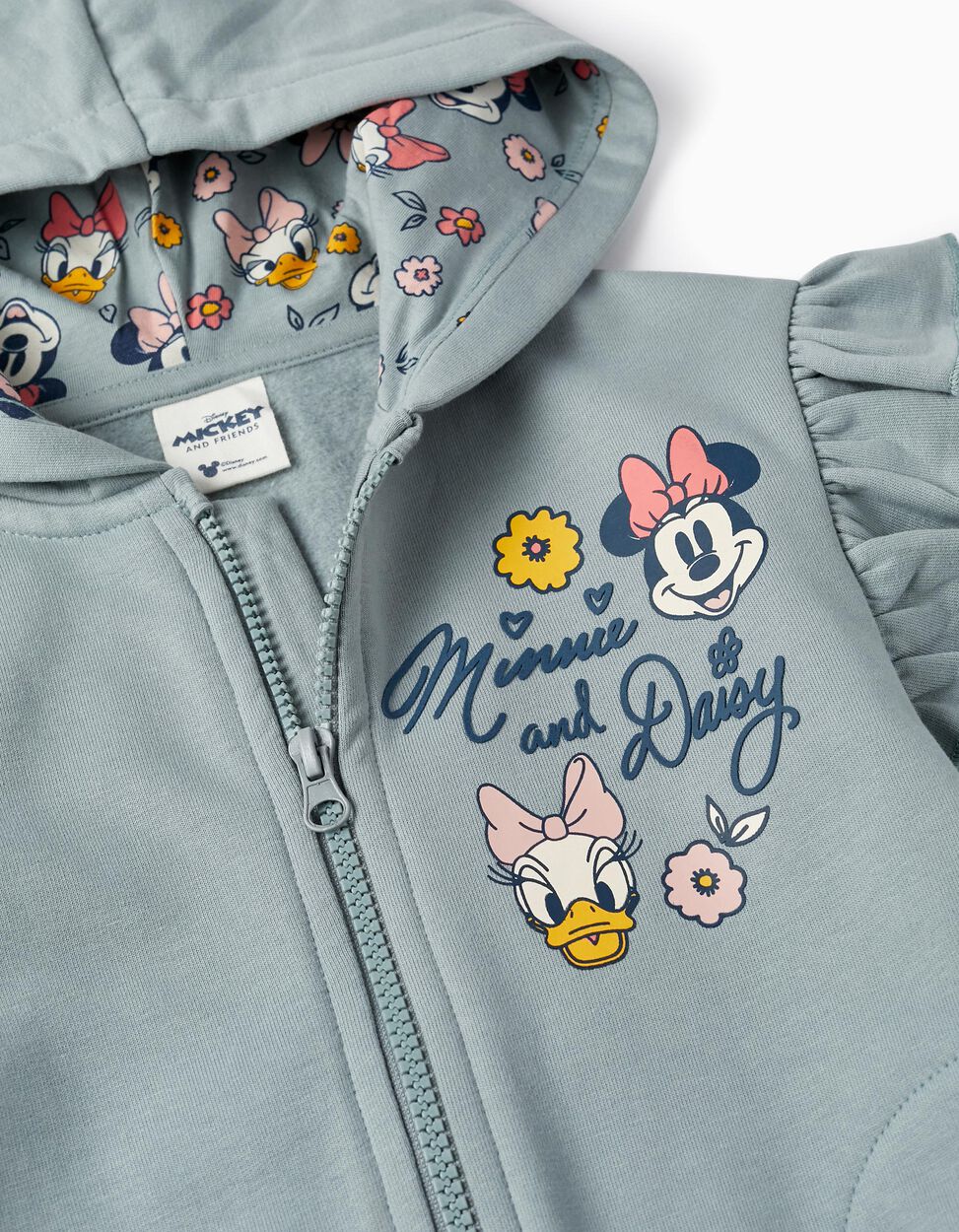 Comprar Online Casaco com Capuz e Folhos para Menina 'Minnie & Daisy', Azul Claro