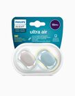 2 Chupetes Ultra Air Silicona Philips Neutral 18M+ 